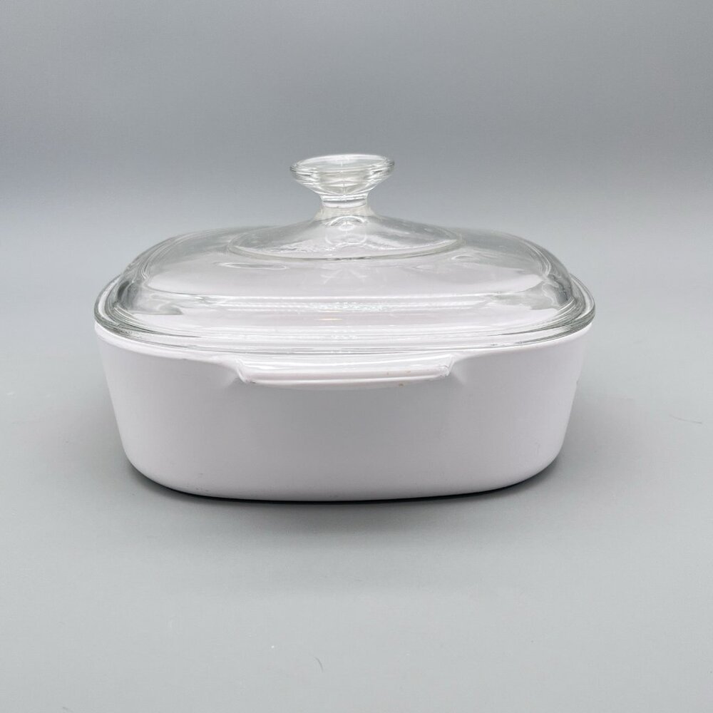 Vintage Corning A-2-B 2 Liter Casserole Dish Summer Blush Pattern & Pyrex Lid - Picture 2 of 11